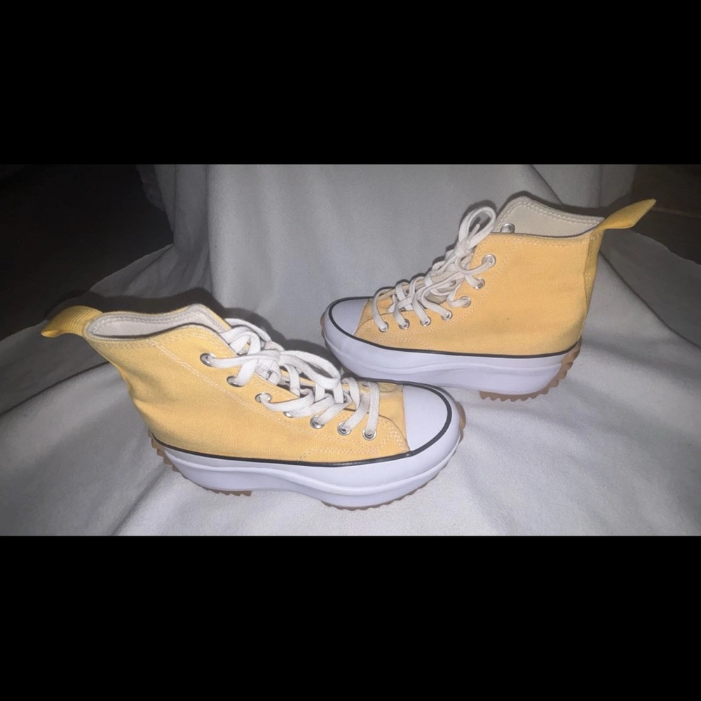 Converse Run Star Hike Hi Womens Size 6 Yellow Citron Zest Sneakers - Picture 3 of 9